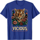 Vicious Tiger Floral Fierce Animal Strength Artwork T-Shirt - T-Shirt | Royal