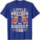 Baseball Fan Brother Vintage Retro Little Brother and T-Shirt - T-Shirt | Royal