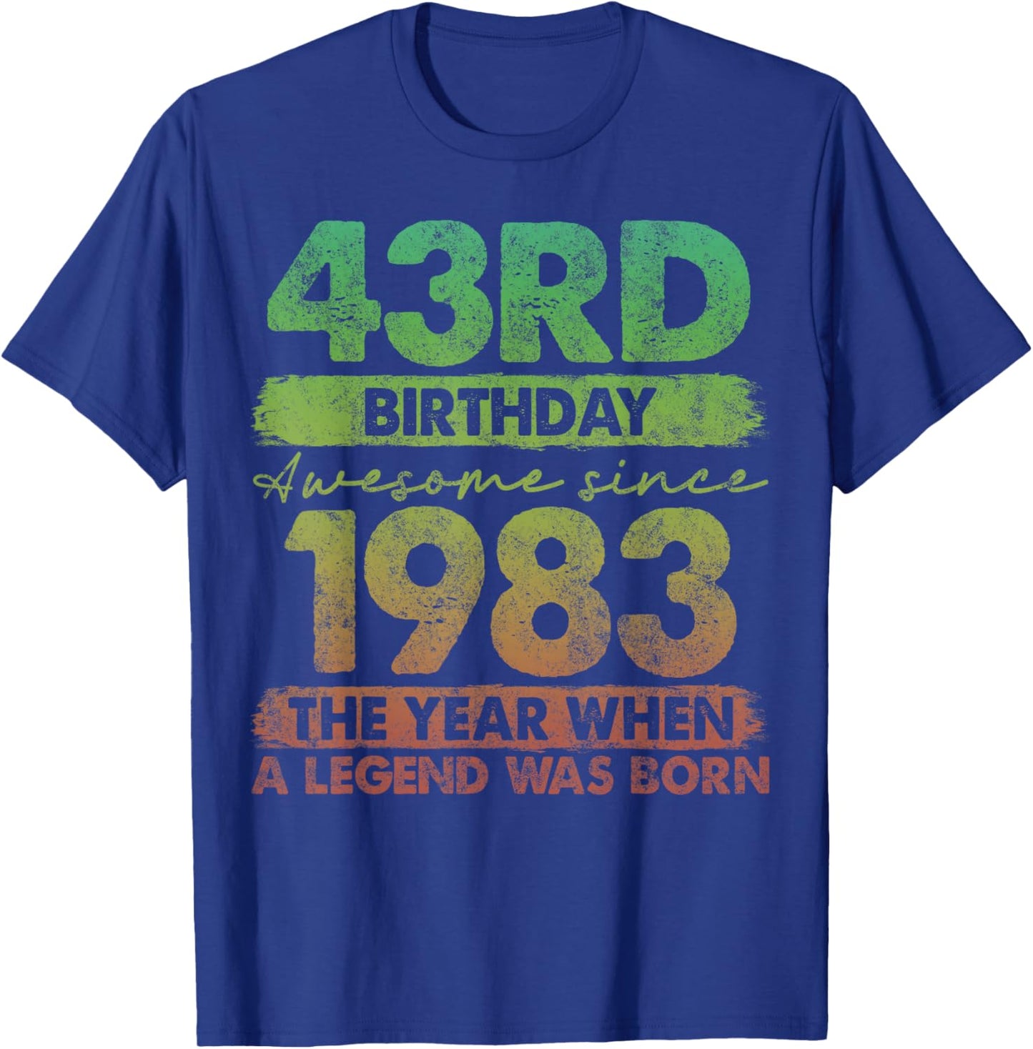 43 Year Old Gifts Vintage 1983 Limited Edition 43rd Birthday T-Shirt - T-Shirt | Royal