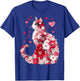 Floral Cat Heart Art Romantic Design Gifts for Girl Women T-Shirt - T-Shirt | Royal