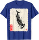 Gyotaku Fish Print Sperm Whale vs Giant Squid Deep Sea Kaiju T-Shirt - T-Shirt | Royal