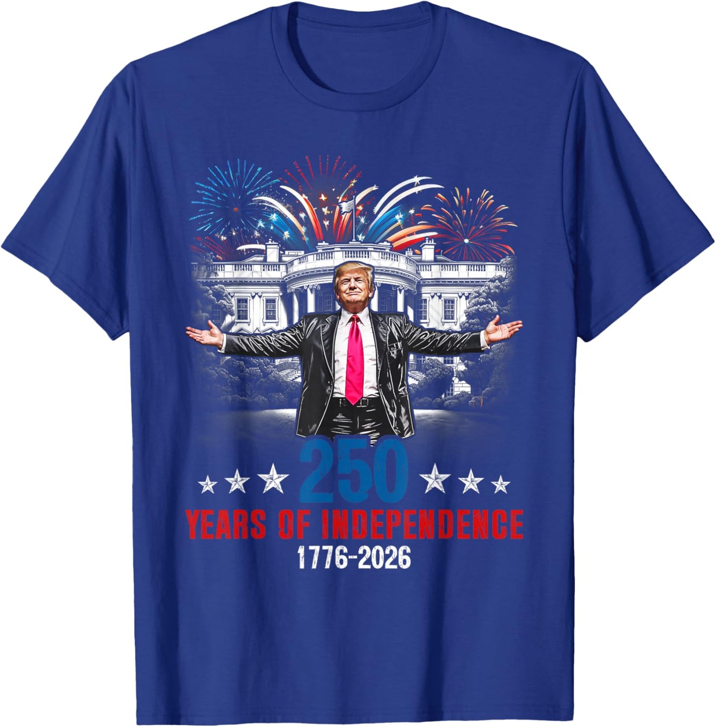 250 Years American 1776 2026 250th USA Birthday 4th of July T-Shirt - T-Shirt | Royal