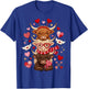 Scottish Cute Western Valentine Highland Cows with Hearts T-Shirt - T-Shirt | Royal