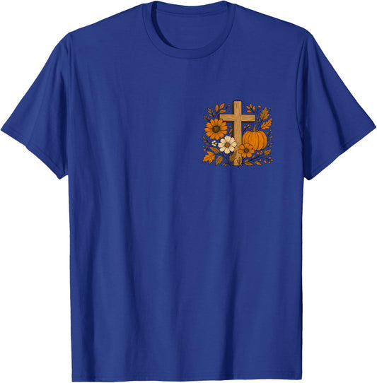 Fall for Jesus He Never Leaves T-Shirt - T-Shirt | Royal