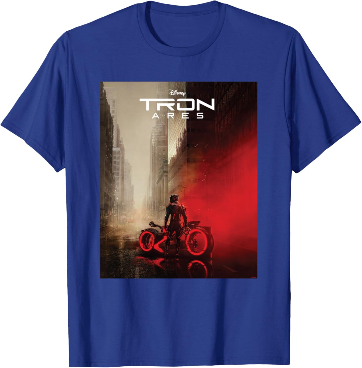 Disney TRON: Ares Lightcycle City Official Movie Poster Art T-Shirt - T-Shirt | Royal