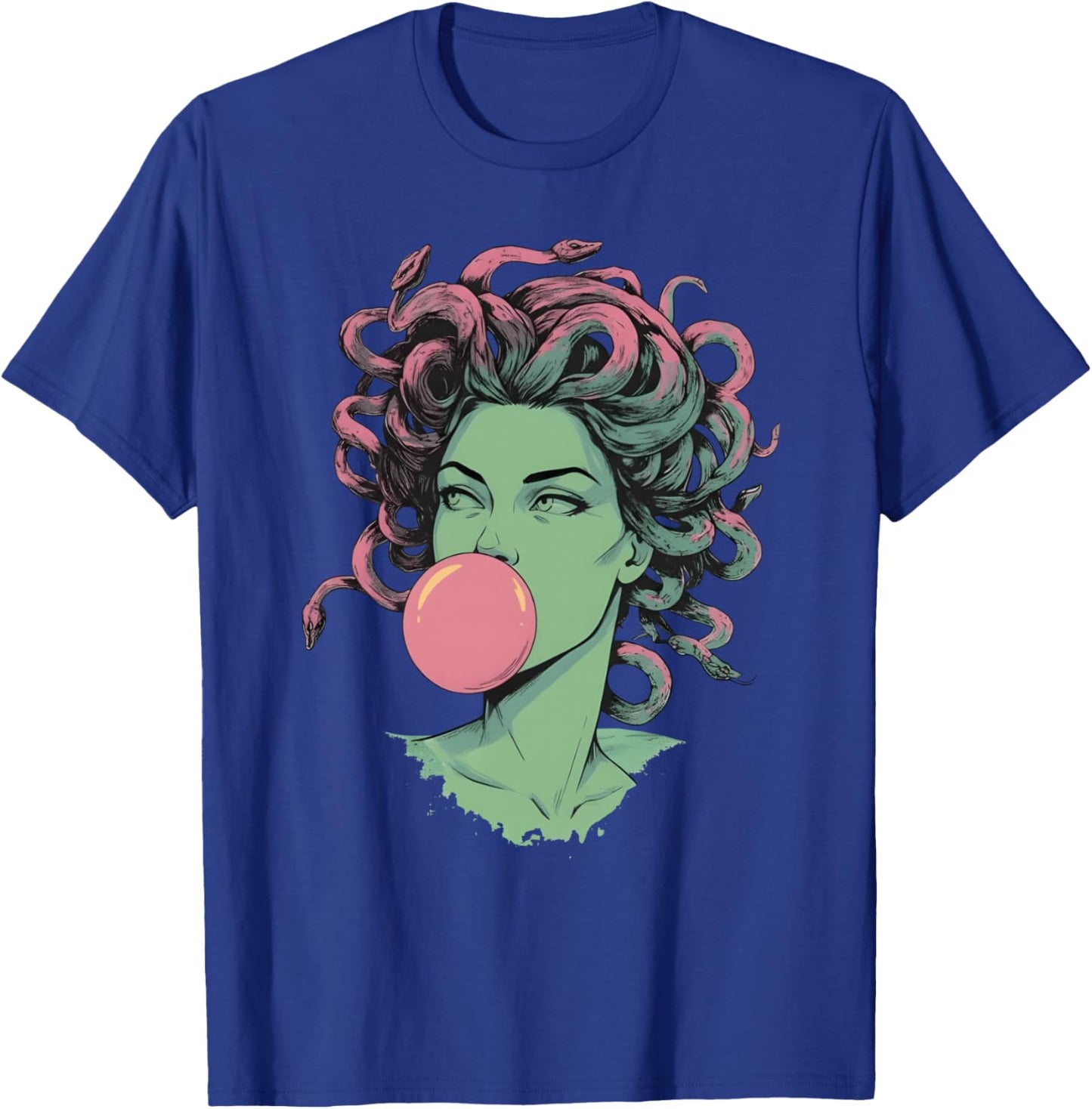Medusa Bubblegum Mythological Snake Hair Goddess Feminist T-Shirt - T-Shirt | Royal