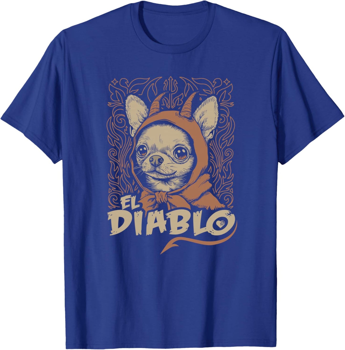 Funny Chihuahua El Diablo Cute Little Devil Vintage Dog T-Shirt - T-Shirt | Royal