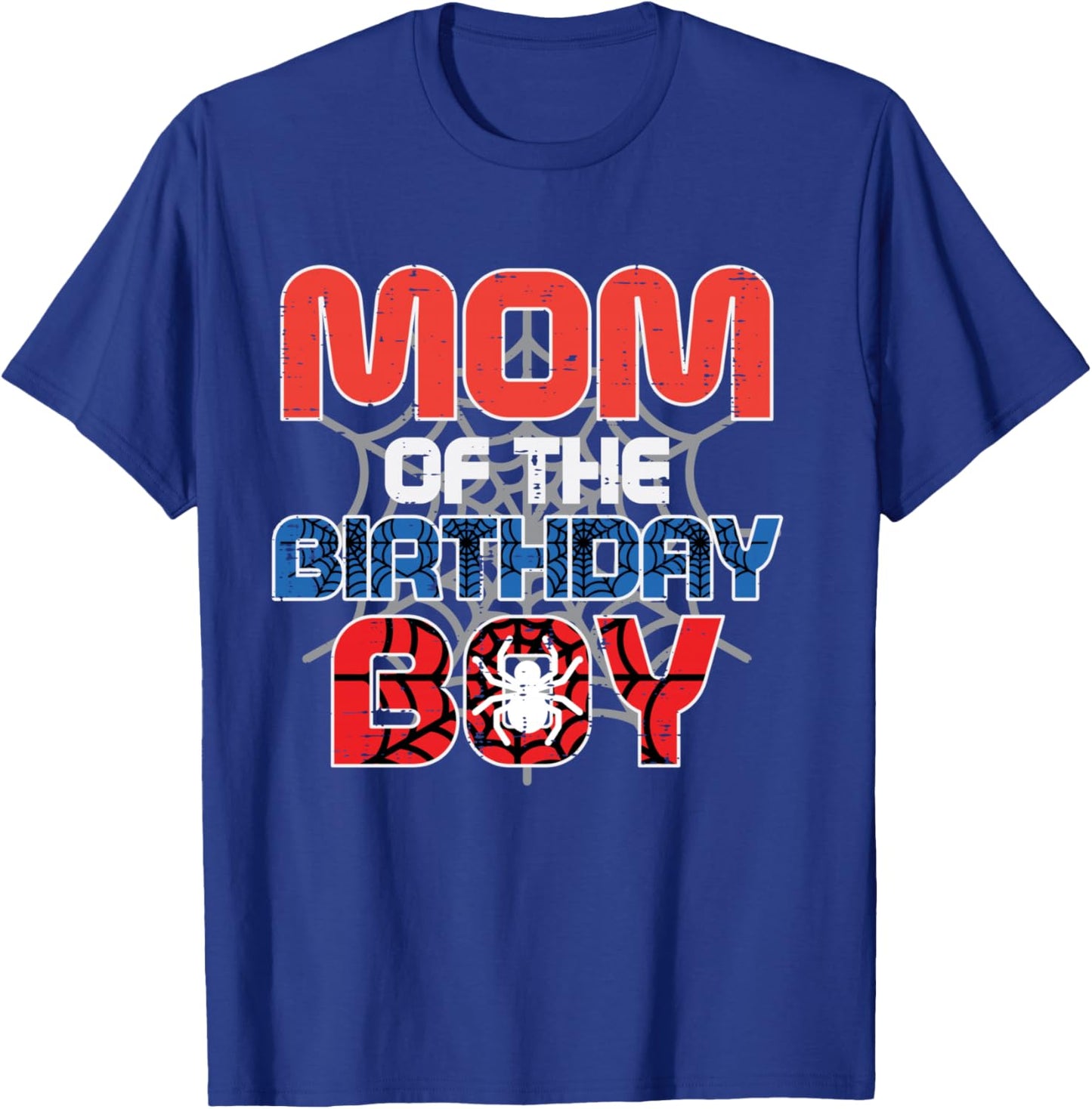 Mom of Birthday Boy Spider Bday Party Family Matching Women T-Shirt - T-Shirt | Royal