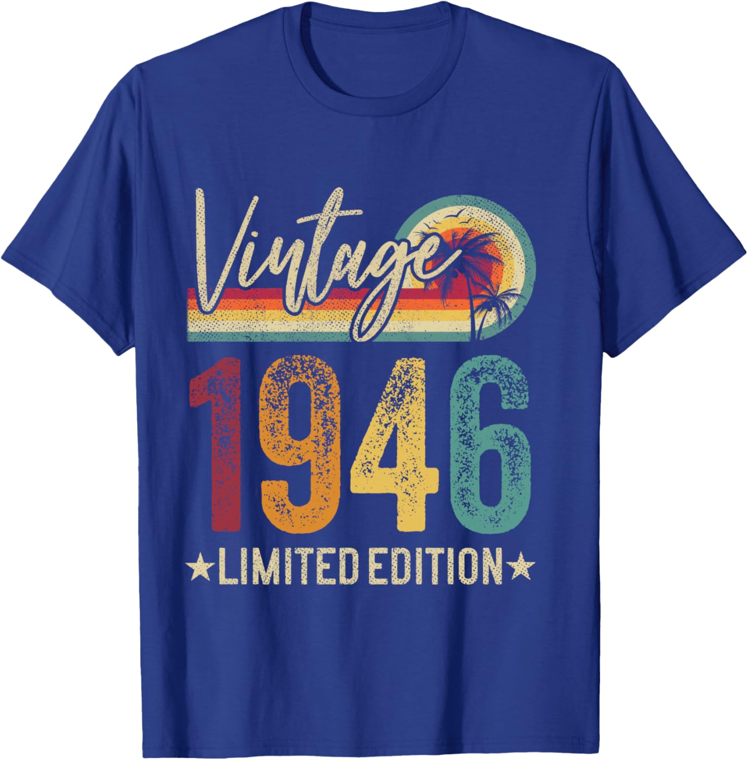 Retro 1946 80 Years Old 80th Birthday Vintage Men Women T-Shirt - T-Shirt | Royal