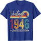 Retro 1946 80 Years Old 80th Birthday Vintage Men Women T-Shirt - T-Shirt | Royal
