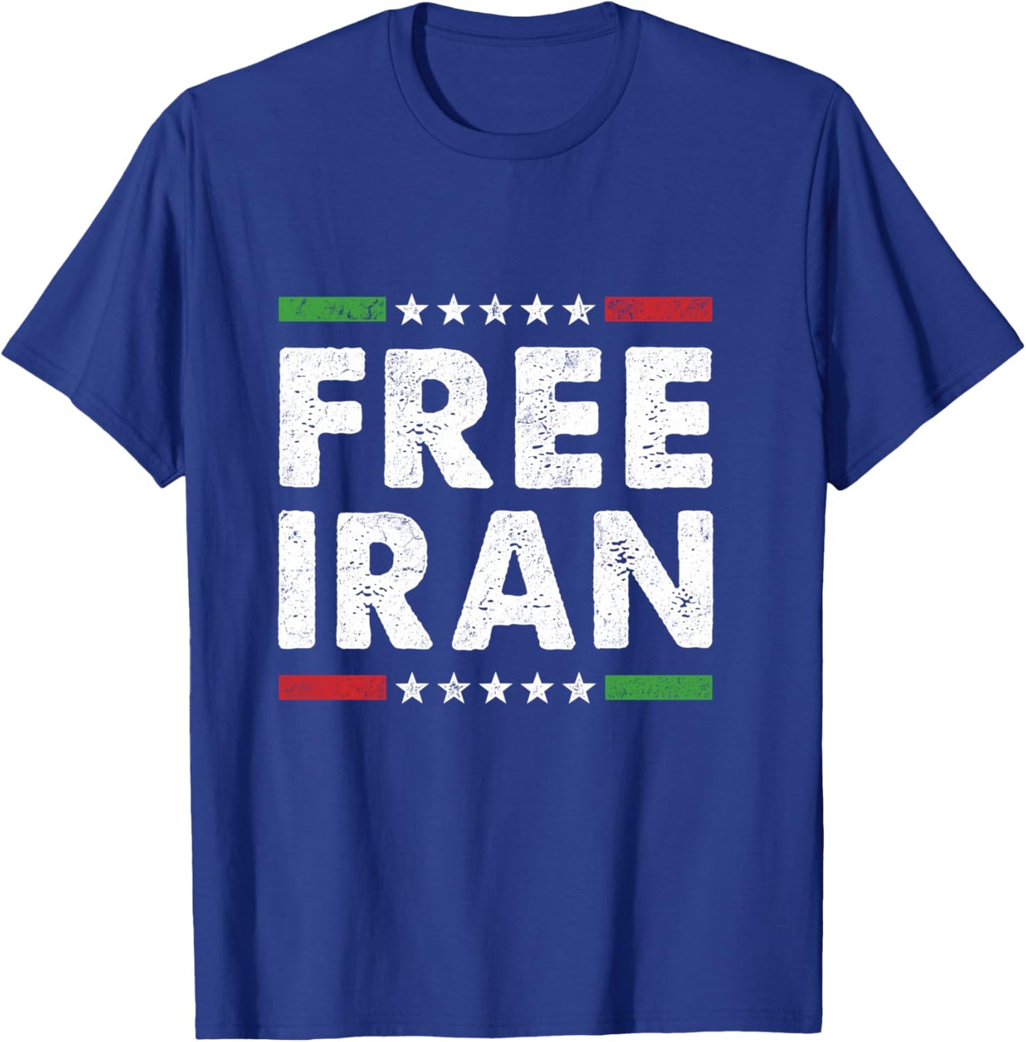 Free Iran Symbol Flag Heartbeat Freedom Love Men Women T-Shirt - T-Shirt | Royal