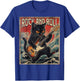 Cat Playing Bass Guitar Rock On Vintage Rock Guitarist Cat T-Shirt - T-Shirt | Royal