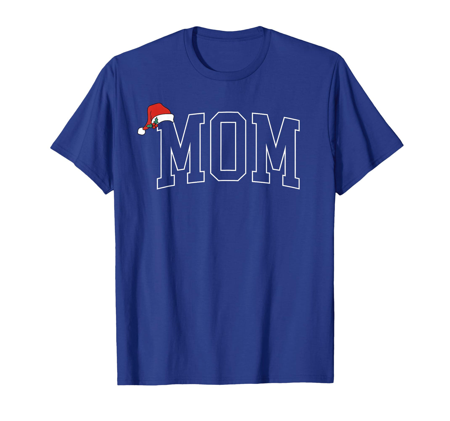 Mom Merry Christmas Santa Hat Xmas Holiday Family Matching T-Shirt