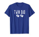 Twins 2 Two Children Papa Daddy Father's Day T-Shirt