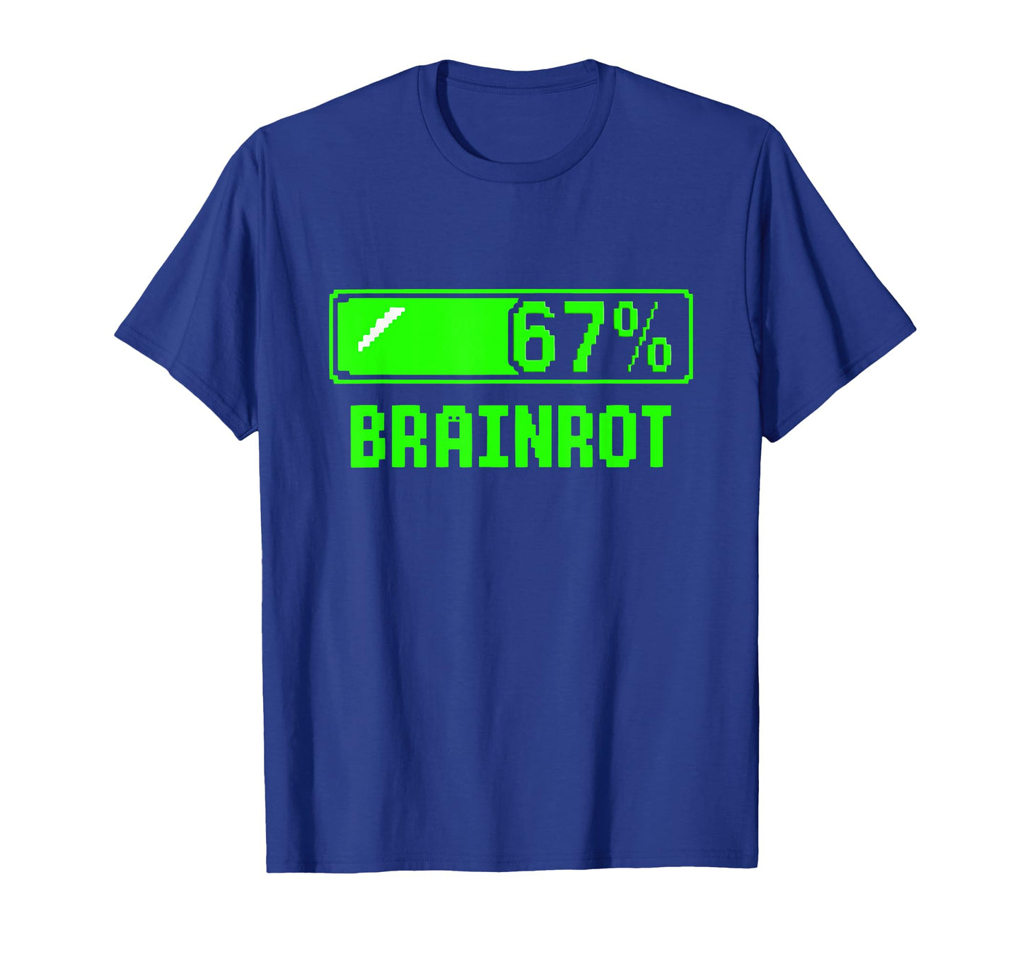 Six Seven 67 Percent Brainrot Loading Gamer Bar Funny Glitch T-Shirt