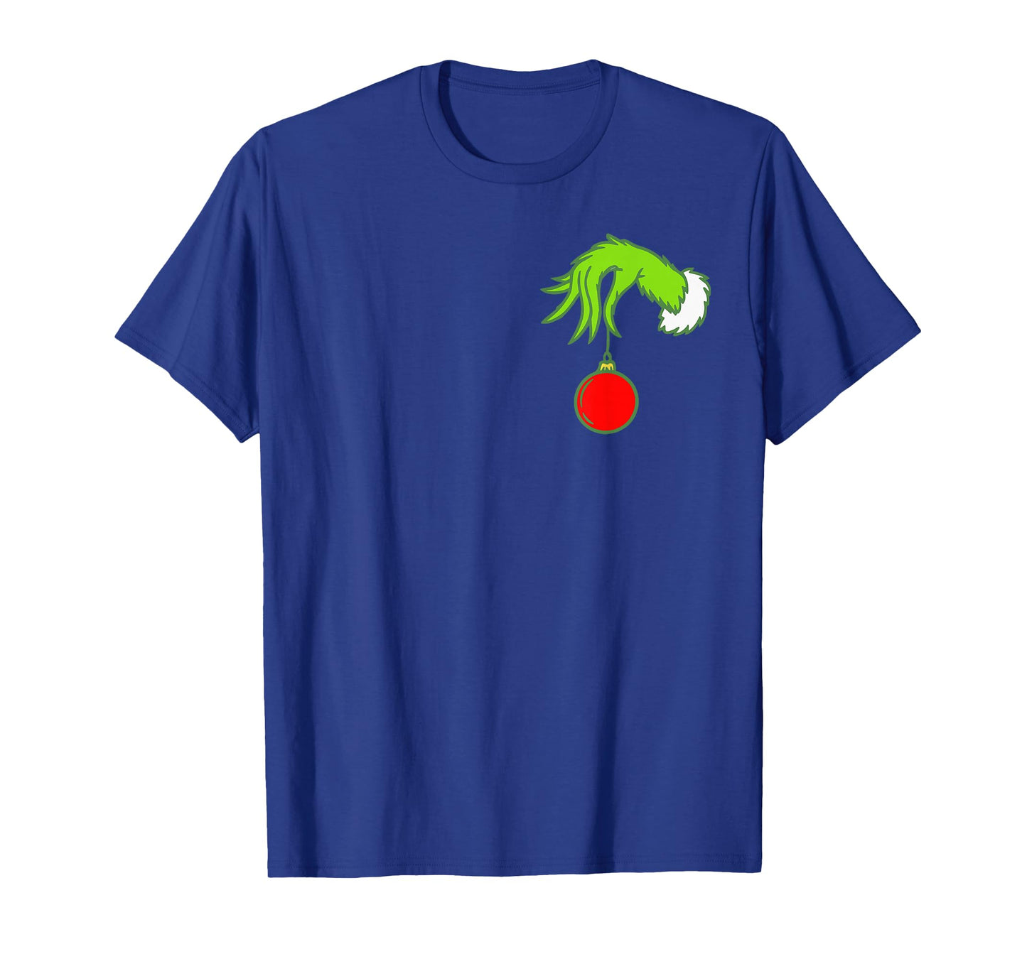 Pocket Christmas Hand Funny Xmas Character Matching Family T-Shirt