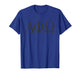 Licensed Alpha Phi Omega Black Tonal Lettered T-Shirt
