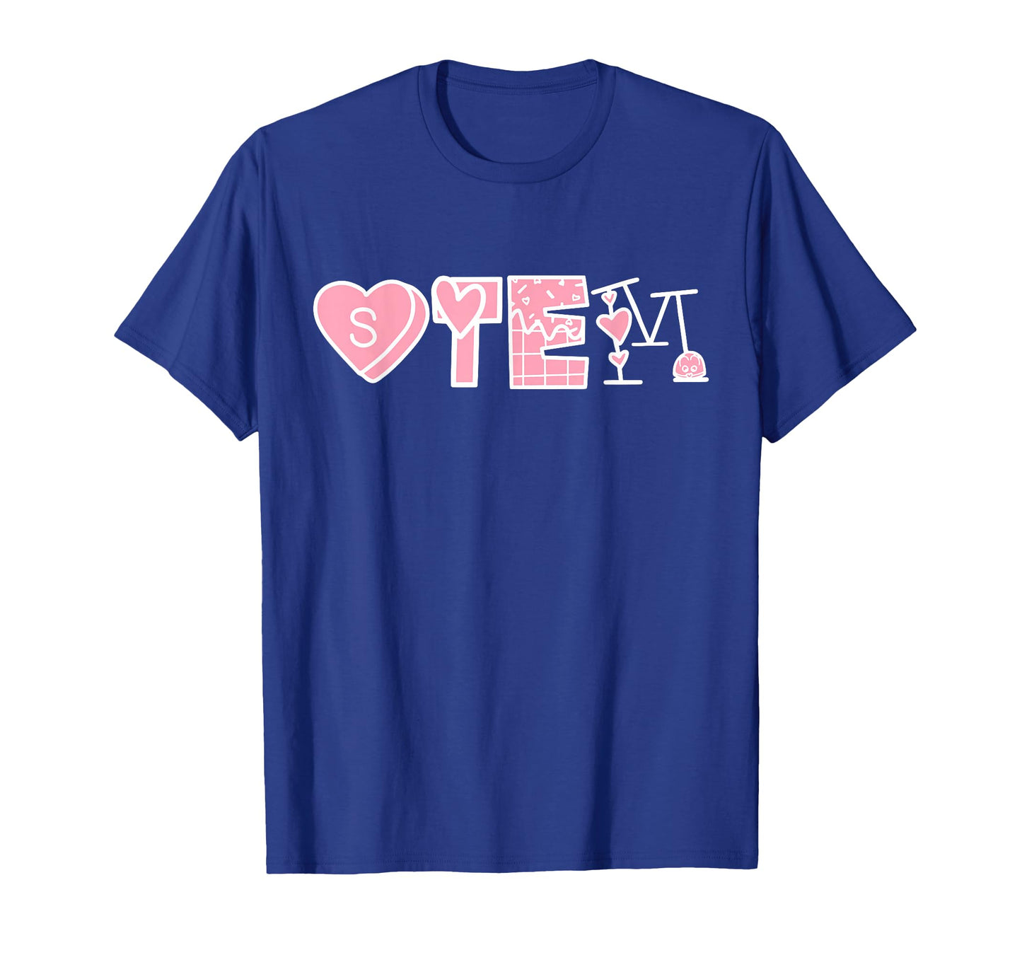 STEM Teacher Valentines Science Technology Engineering Math T-Shirt