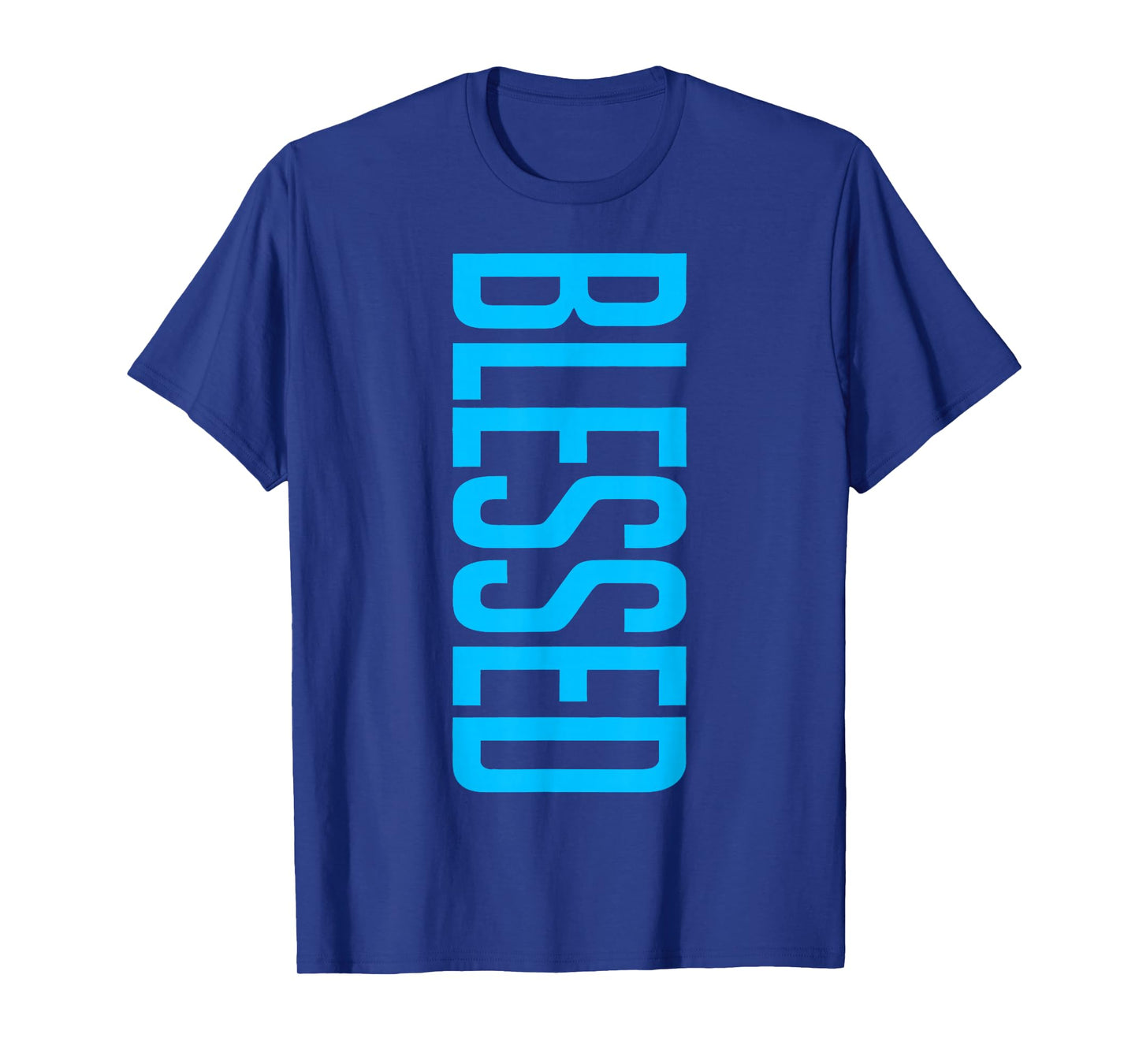 Blessed Vertical Streetwear Retro Gamma Blue Matching T-Shirt
