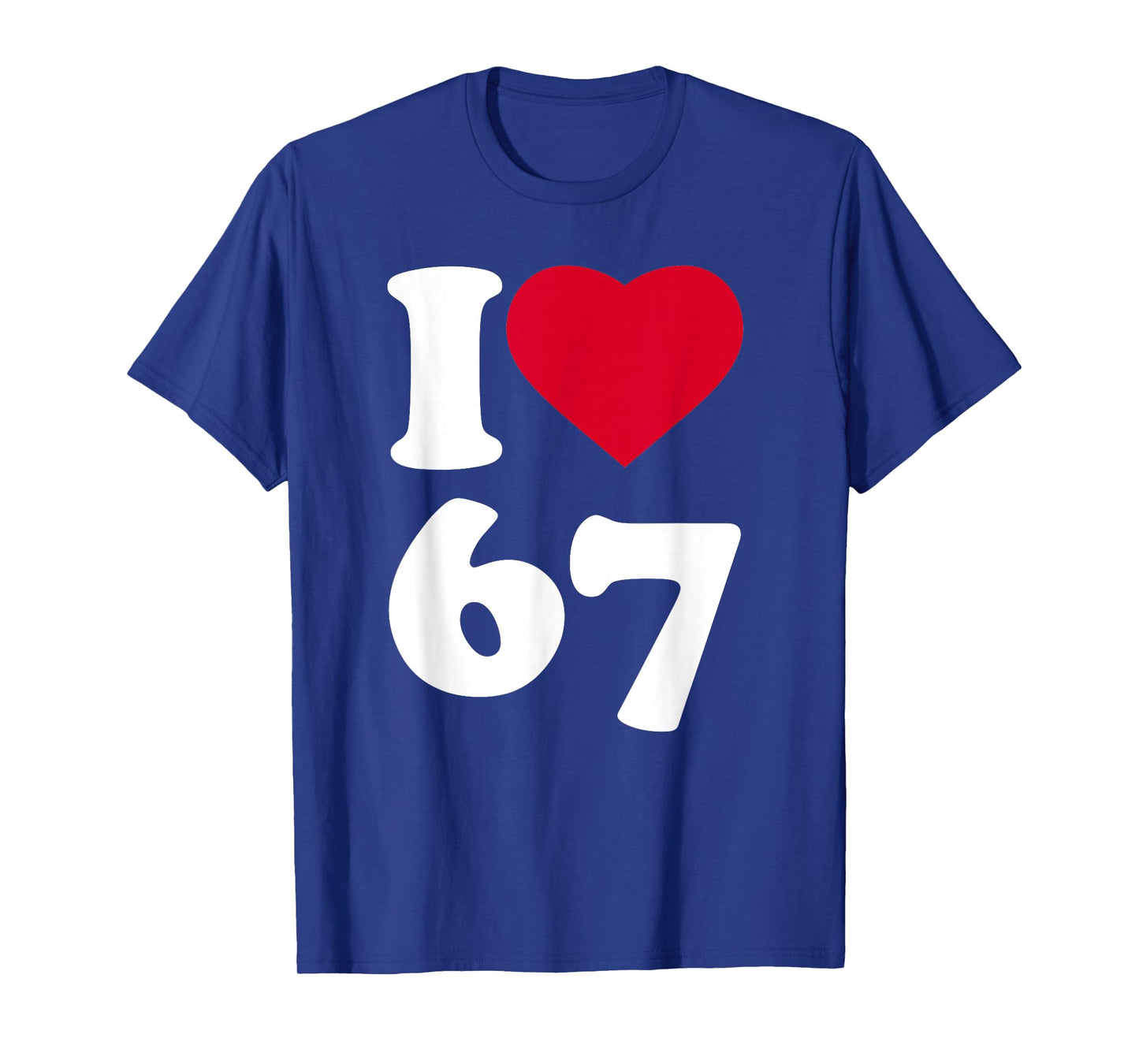 I Heart Love 6-7 Meme DominoSix-Seven Funny 67 Gen Z Alpha T-Shirt