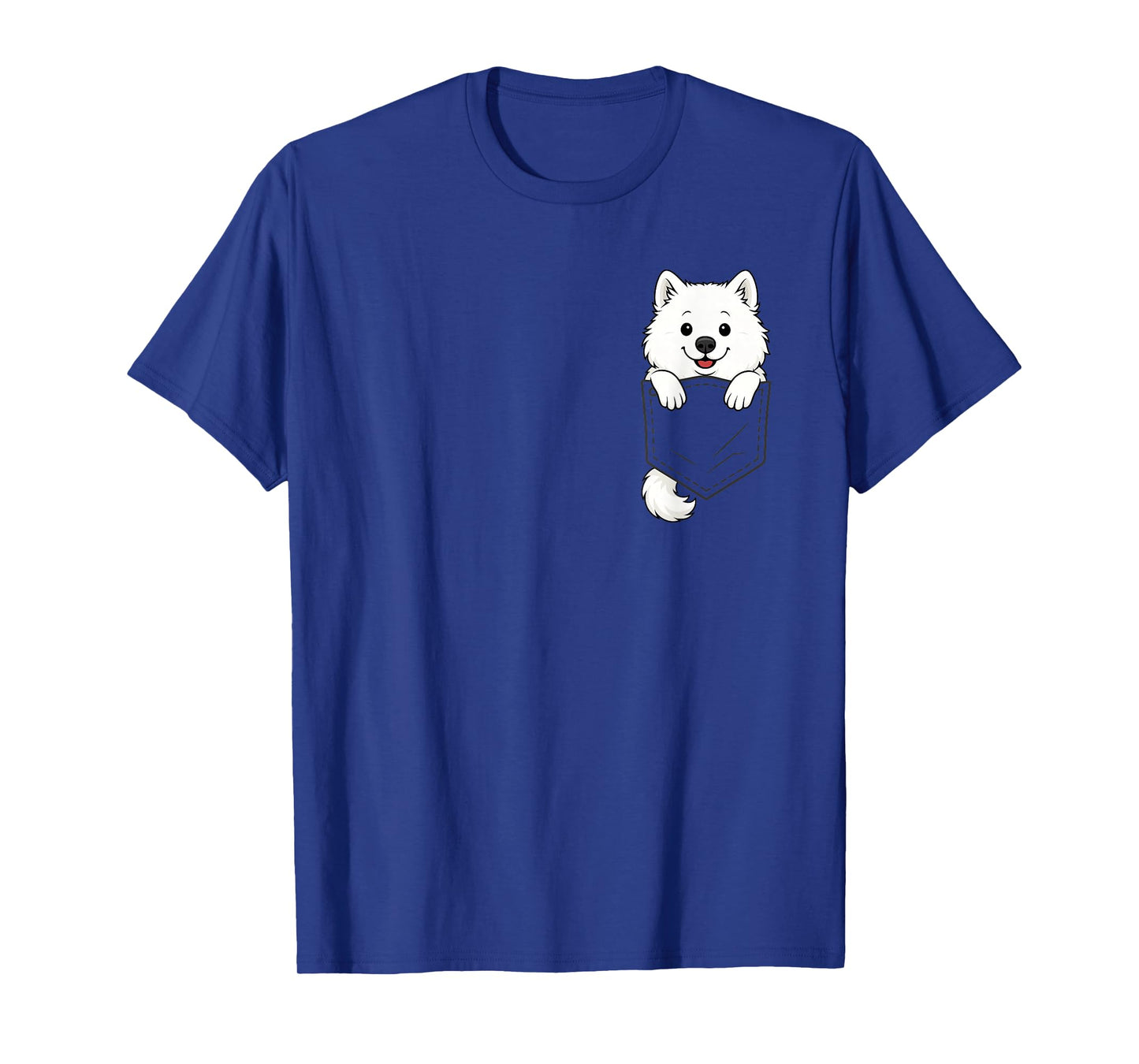 Funny Samoyed Peeking in Pocket Dog Puppy Pet Animal Lover T-Shirt