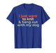 Retro I Just Want to Knit and Hang Out with My Dog Funny T-Shirt