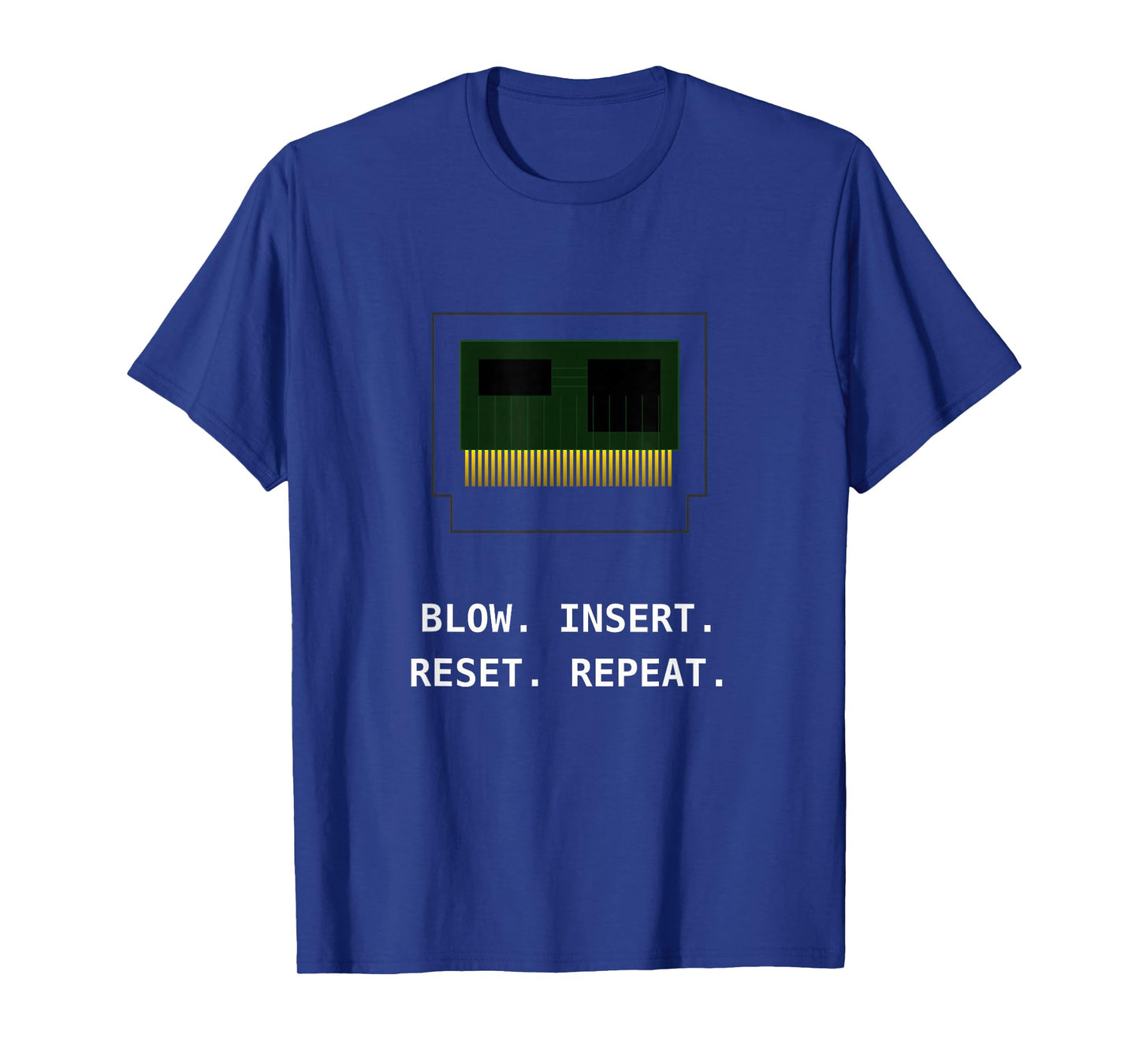 8-Bit Retro Video Game Cartridge Technical Blueprint T-Shirt