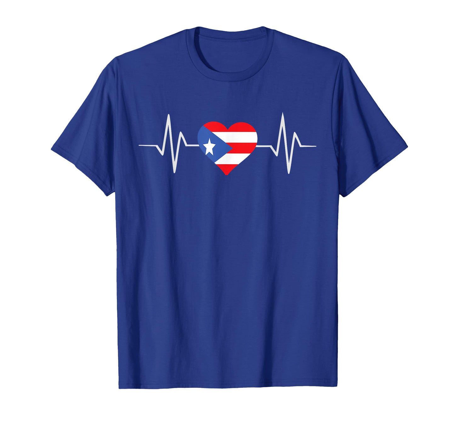 Puerto Rico Map Heartbeat Flag Puerto Rican Taino Boricua PR T-Shirt