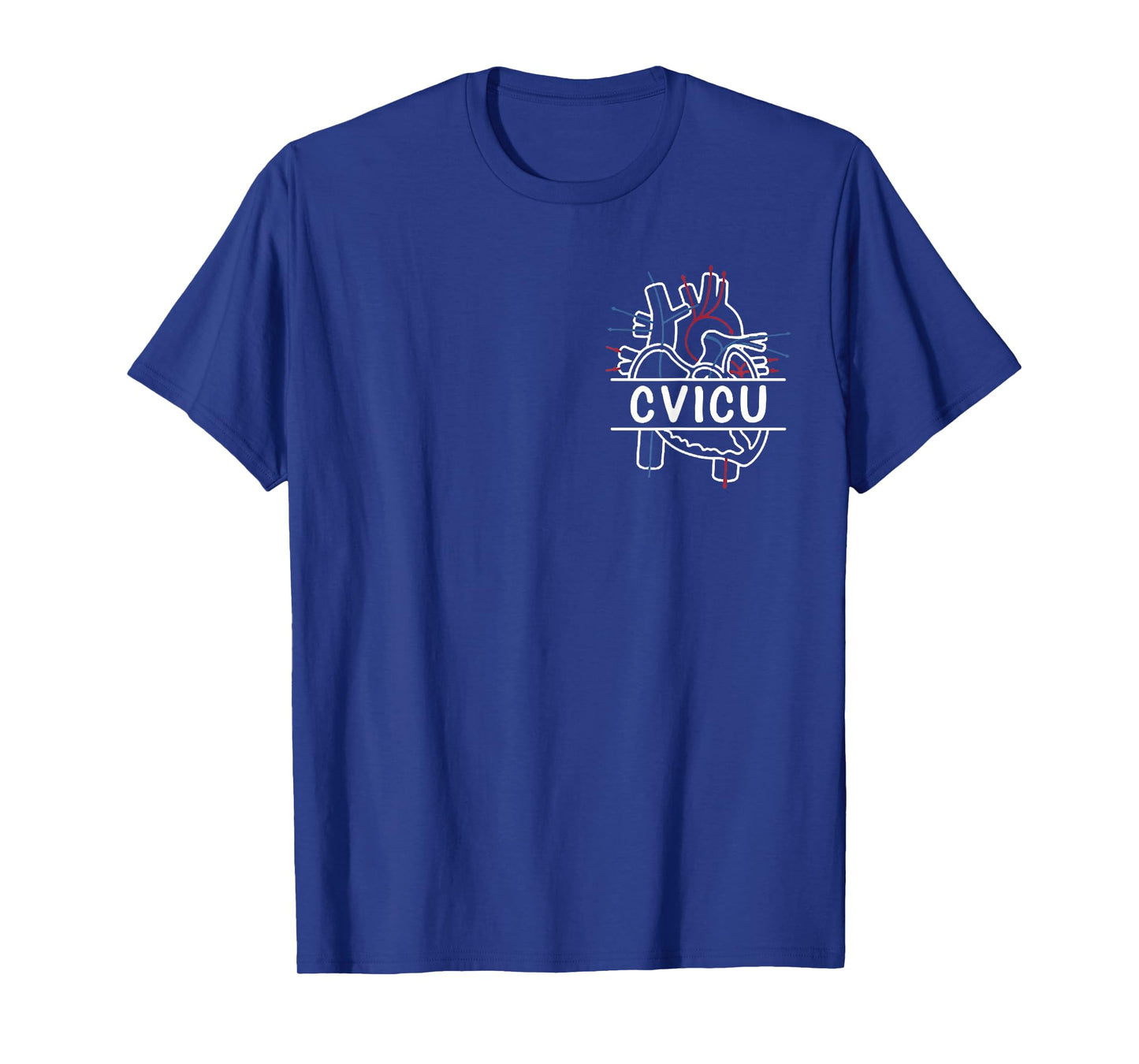 CVICU Cardiac Nurse Anatomy Cardiology Human Heart Flow T-Shirt