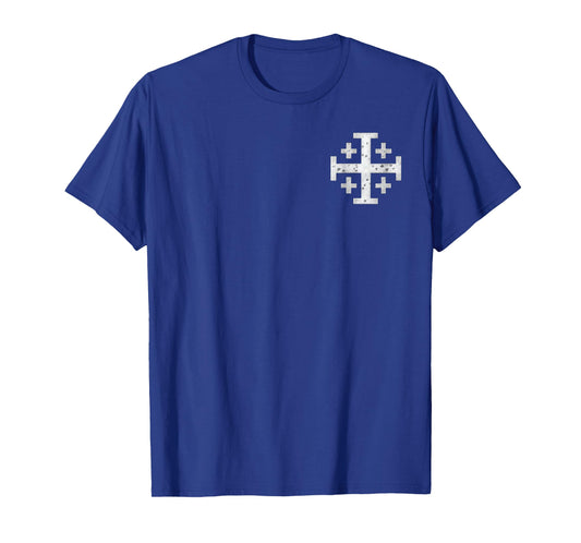 Deus Vult Catholic Knight Templar Crusader Cross 2 Sides T-Shirt