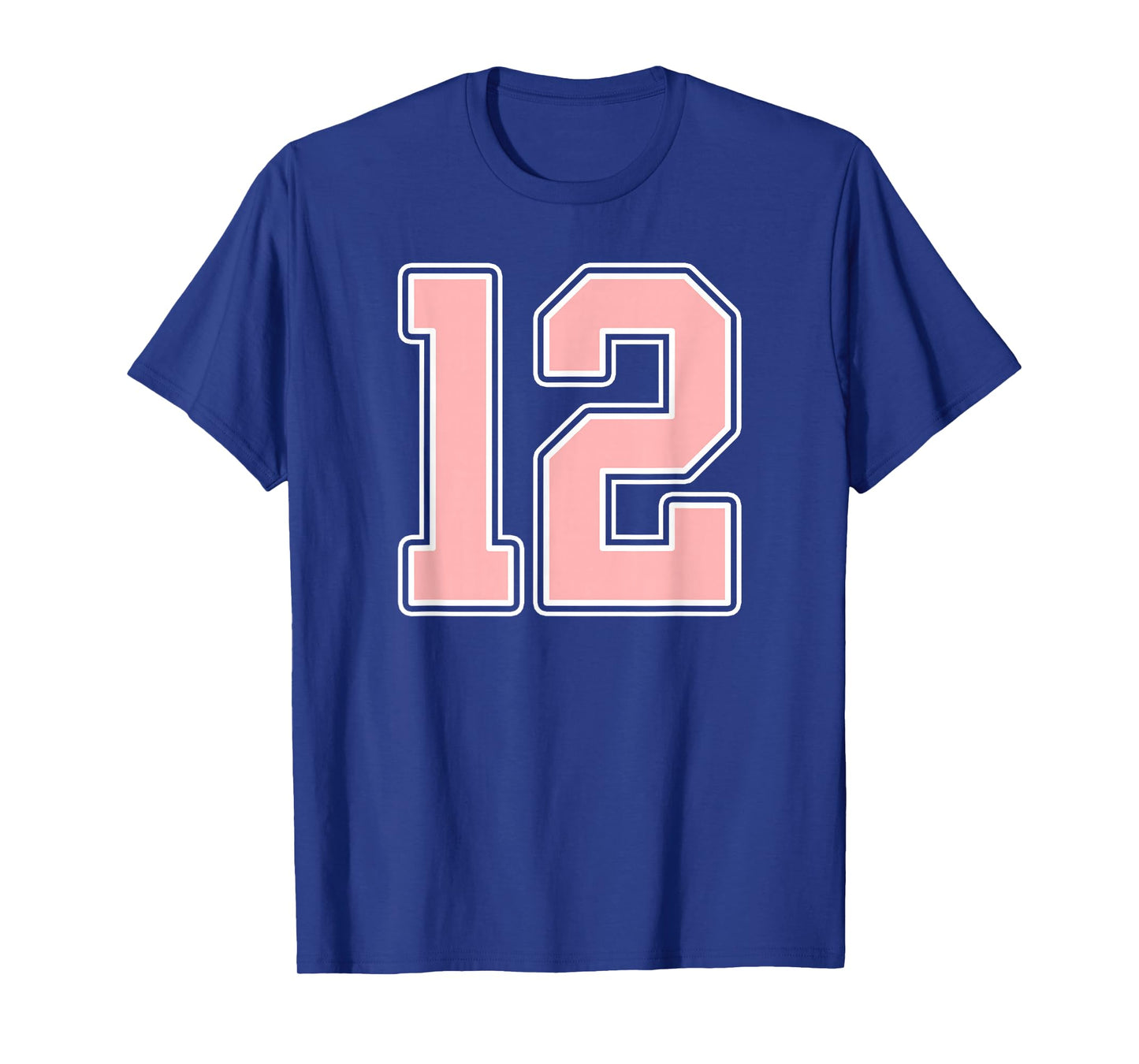 Cute Pink and White Number 12 Jersey Player Uniform #12 Fan T-Shirt