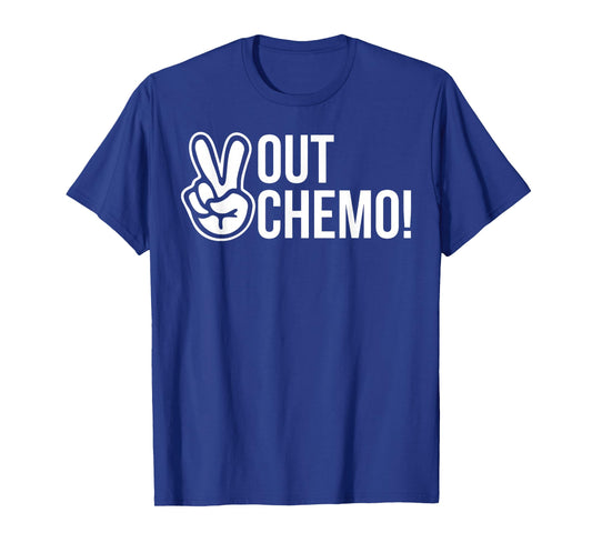 Peace Out Chemo Funny Cancer Chemo Breast Cancer Awareness T-Shirt
