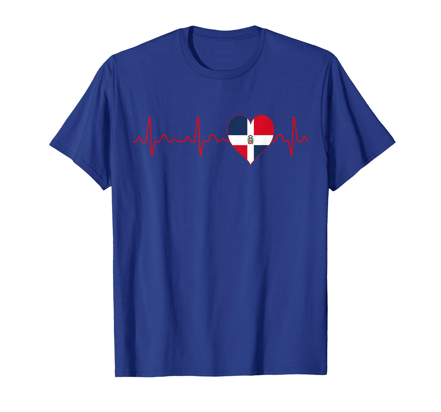 Dominican Republic Flag Heartbeat EKG Patriotic National T-Shirt