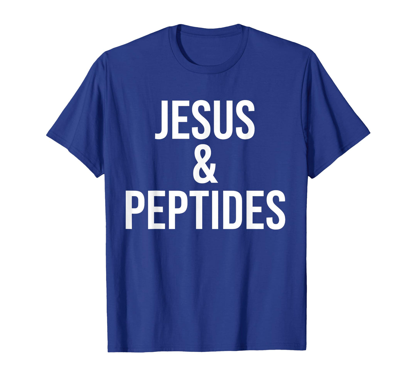 Jesus and Peptides Funny Christian Bible Gym Workout T-Shirt