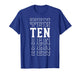 Ten 10th Birthday Layered Text 10 Year Old T-Shirt