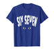 Funny 6-7 Meme Design Six Seven Peeking Cat Graphic T-Shirt