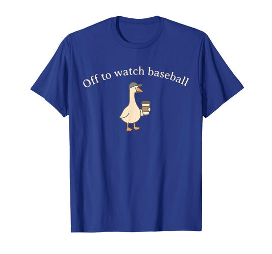 Off to Watch Baseball Funny Baseball Mom Goose Mother's Day T-Shirt
