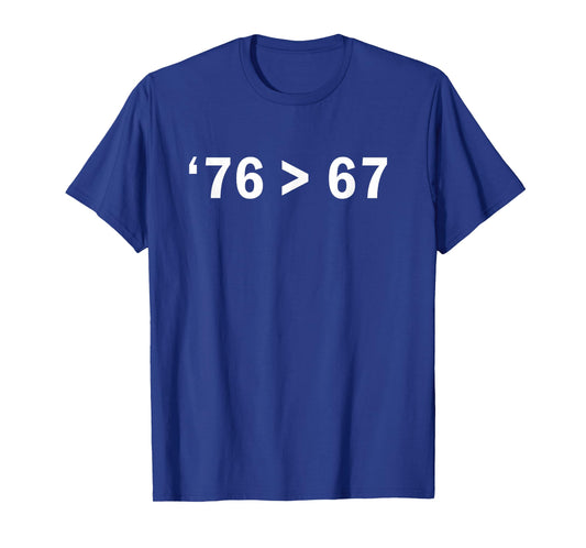 Thomas Jefferson '76 > 67 Self-Evident Minimal Math Humor T-Shirt