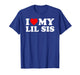 I Love My Lil Sis - Red Heart T-Shirt