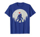 Funny Christmas Bigfoot Santa Hat Moon Sasquatch Kids Mens T-Shirt