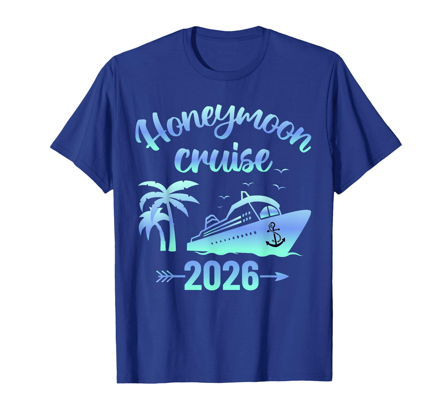 Honeymoon Cruise Just Married 2026 Couples Matching T-Shirt