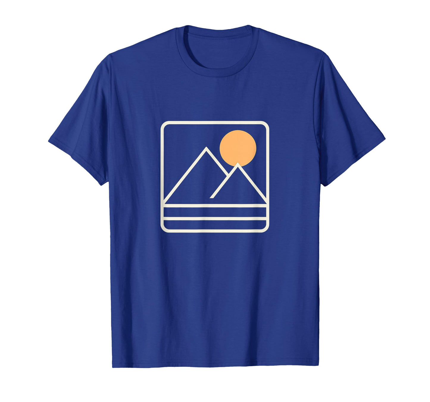 Mountain Sunrise - Minimalist Retro Nature Graphic Tee T-Shirt