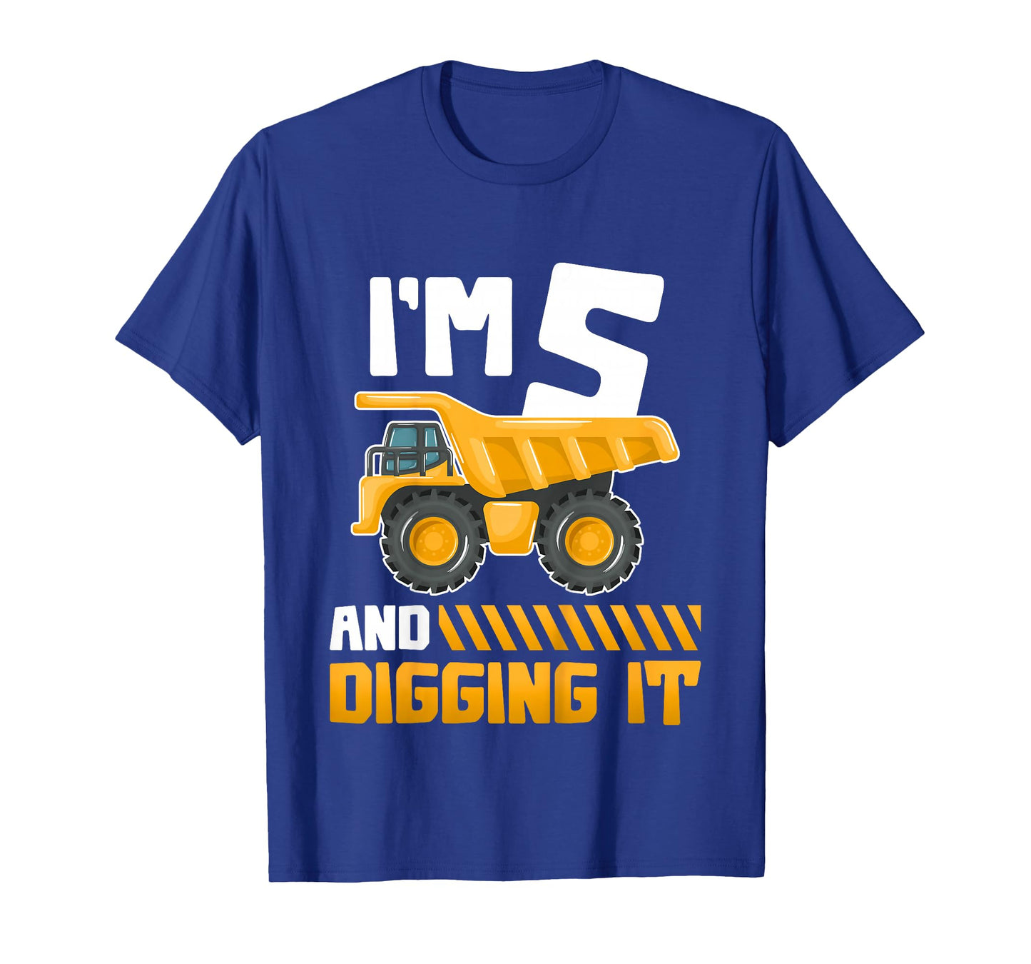 Five 5yr 5th Birthday Construction Boys Girls 5 Years Old T-Shirt