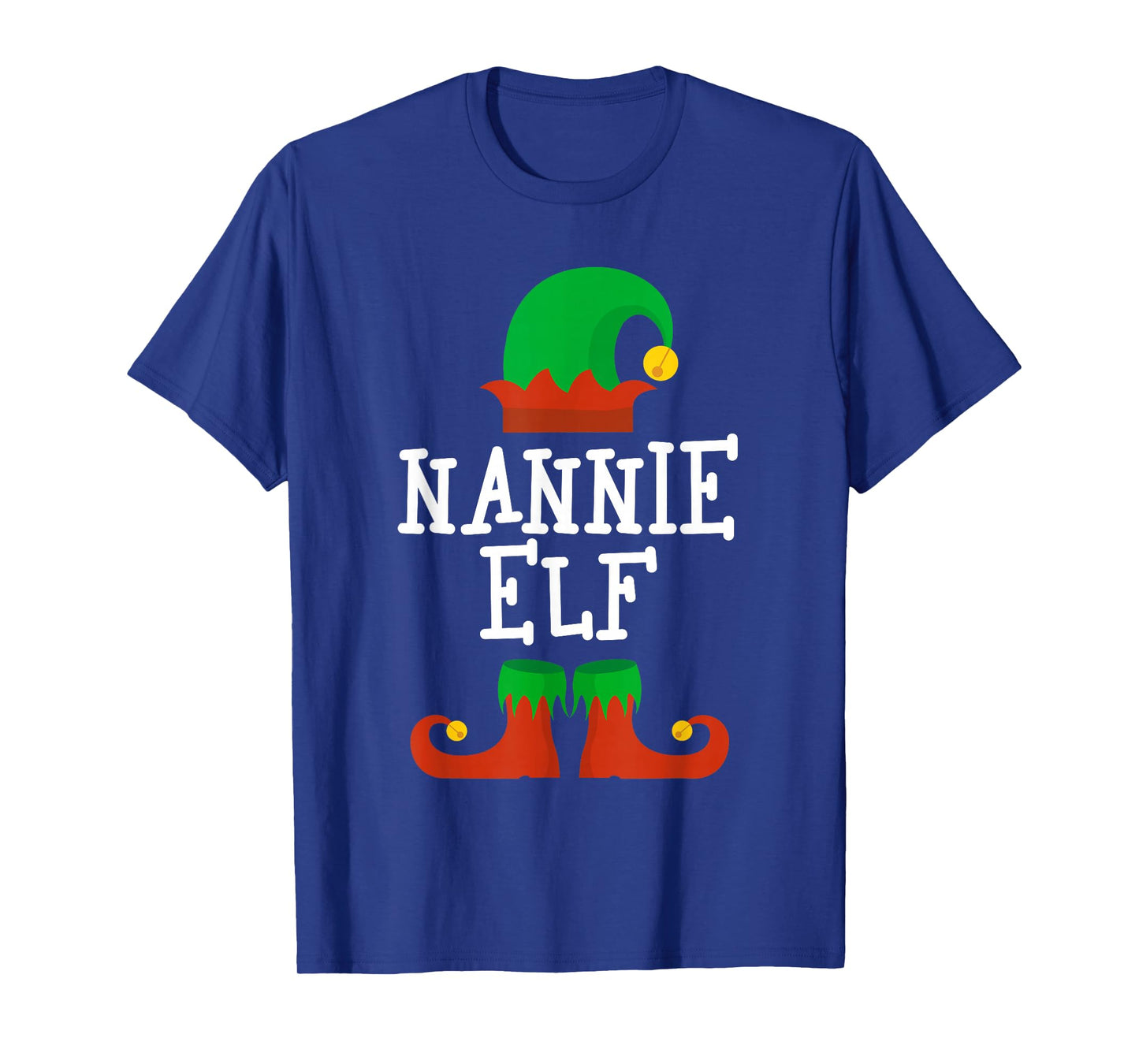 Family I'm The Nannie Elf Christmas Matching Pajama Funny T-Shirt