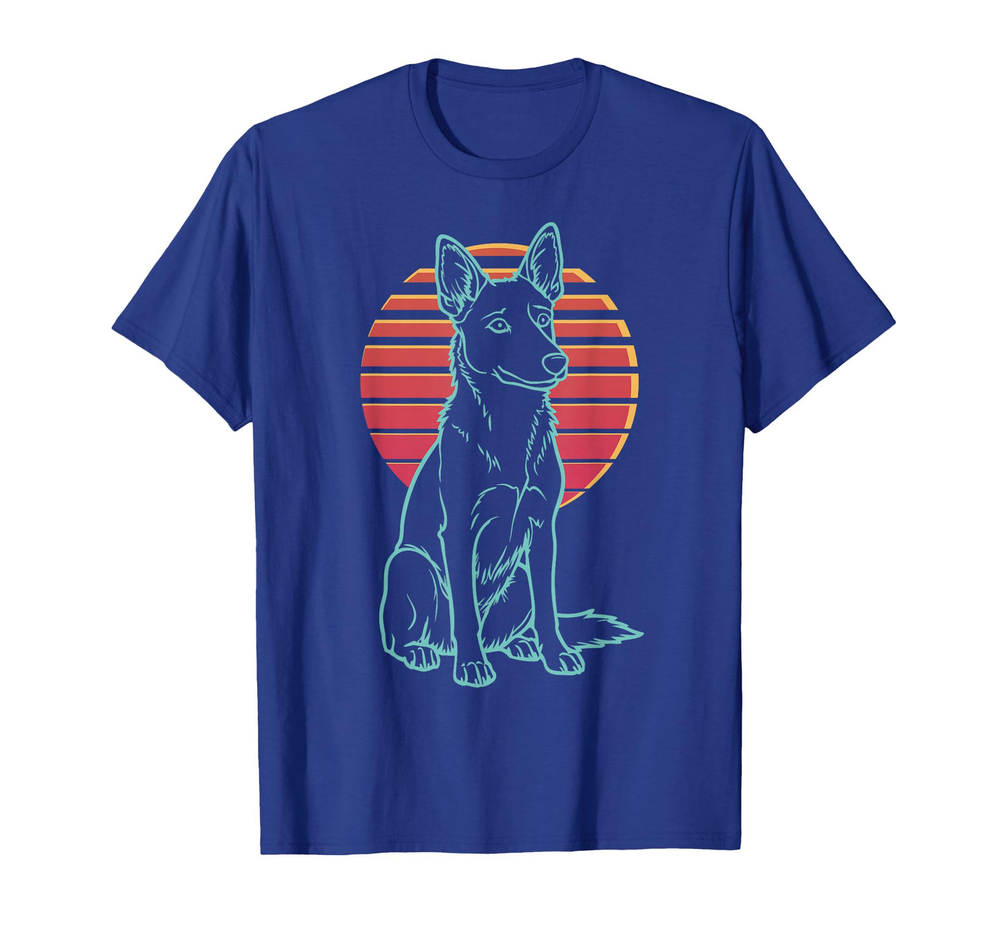 Australian Kelpie Lover Dog Owner Retro Synthwave 80s T-Shirt