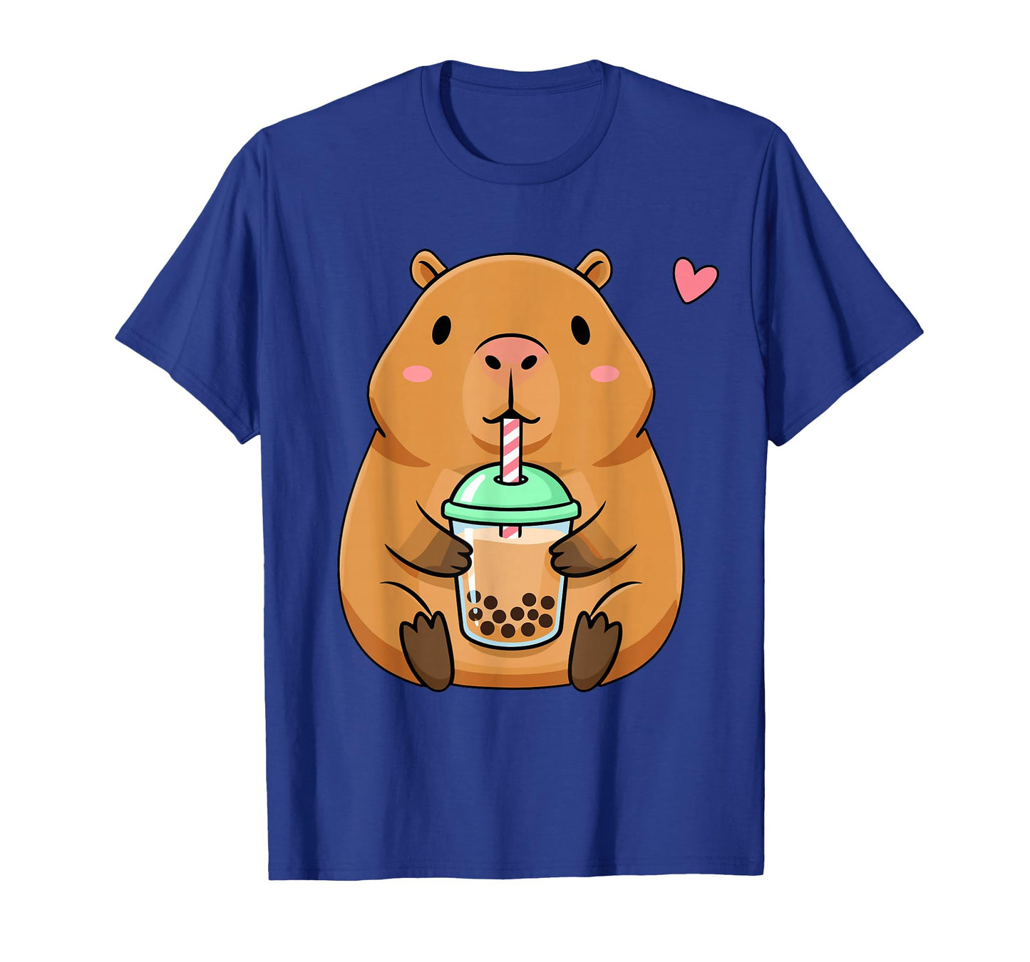 Cute Capybara with Boba Bubble Tea T-Shirt