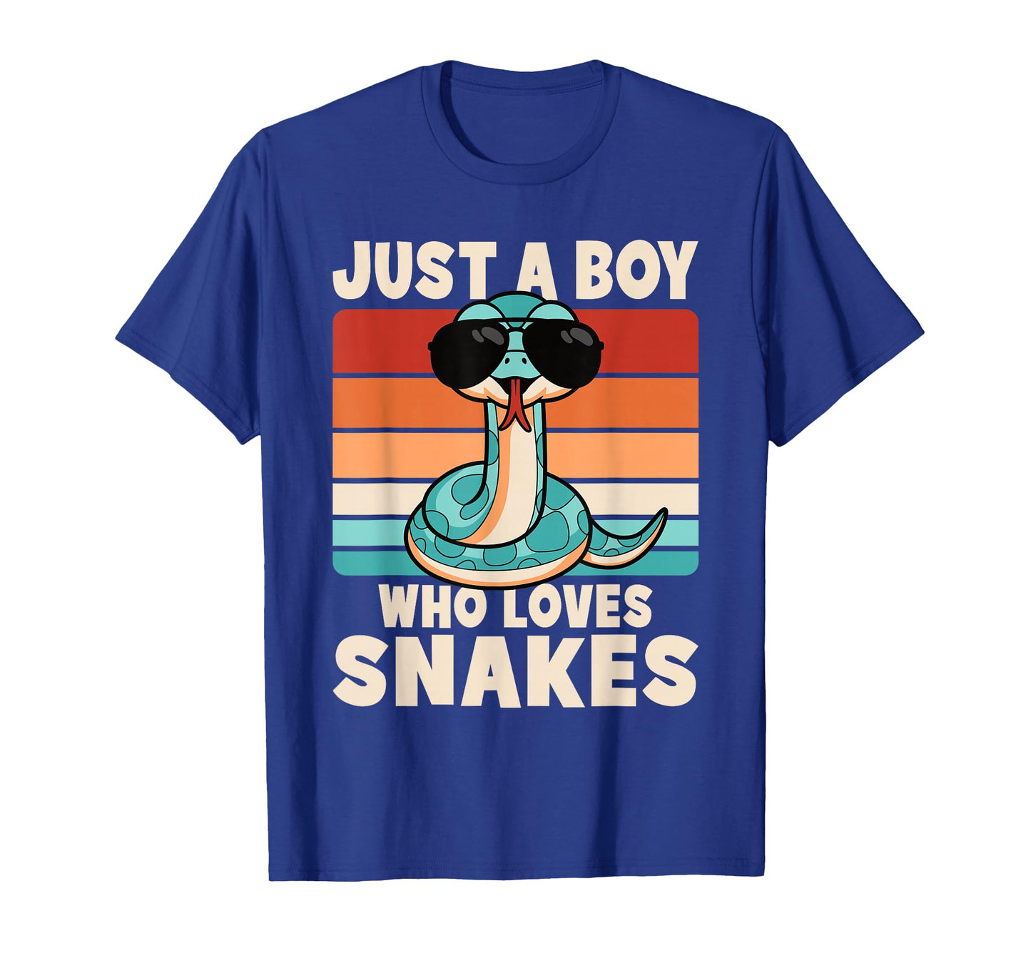 Just A Boy Who Loves Snakes Funny Snake Reptile Kids T-Shirt