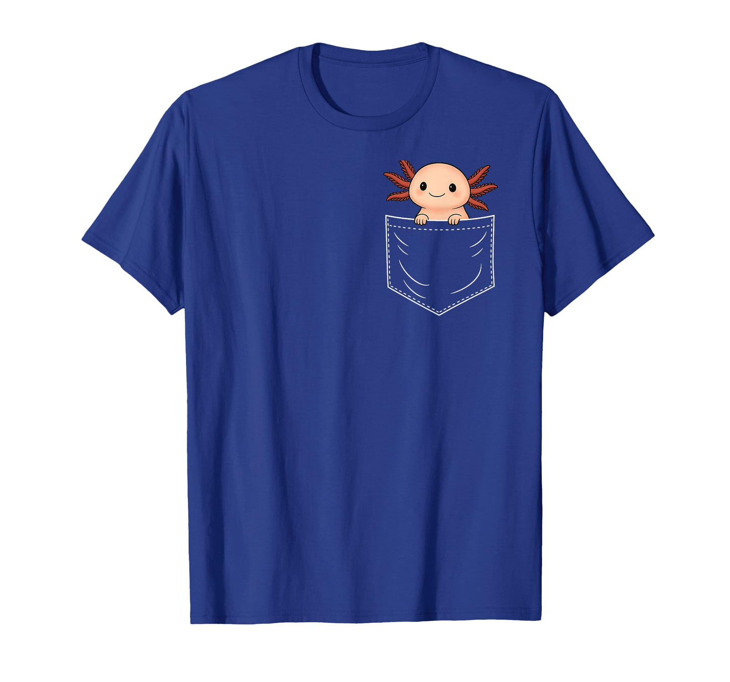 Cute Axolotl in Pocket Funny Apparel for Men Women Teen Kid T-Shirt