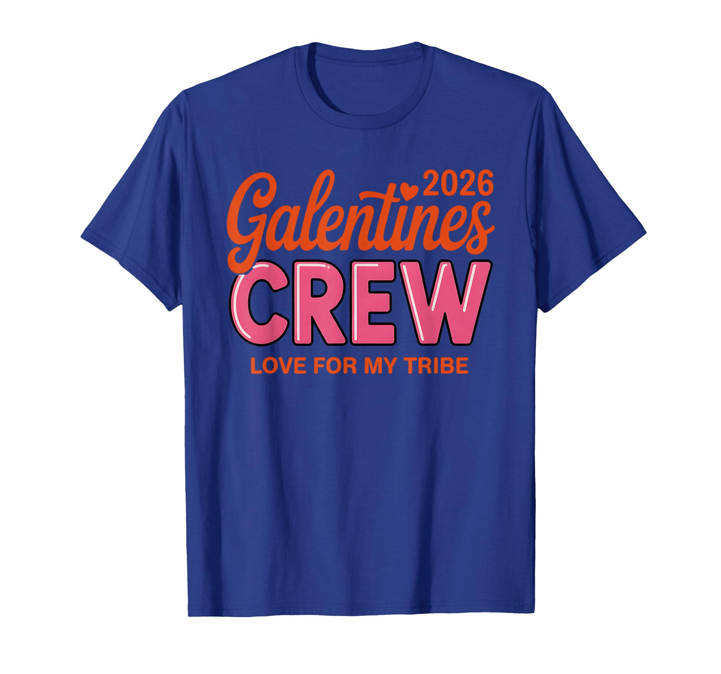 Galentines Crew 2026 Retro Groovy Women Girls Trip Matching T-Shirt