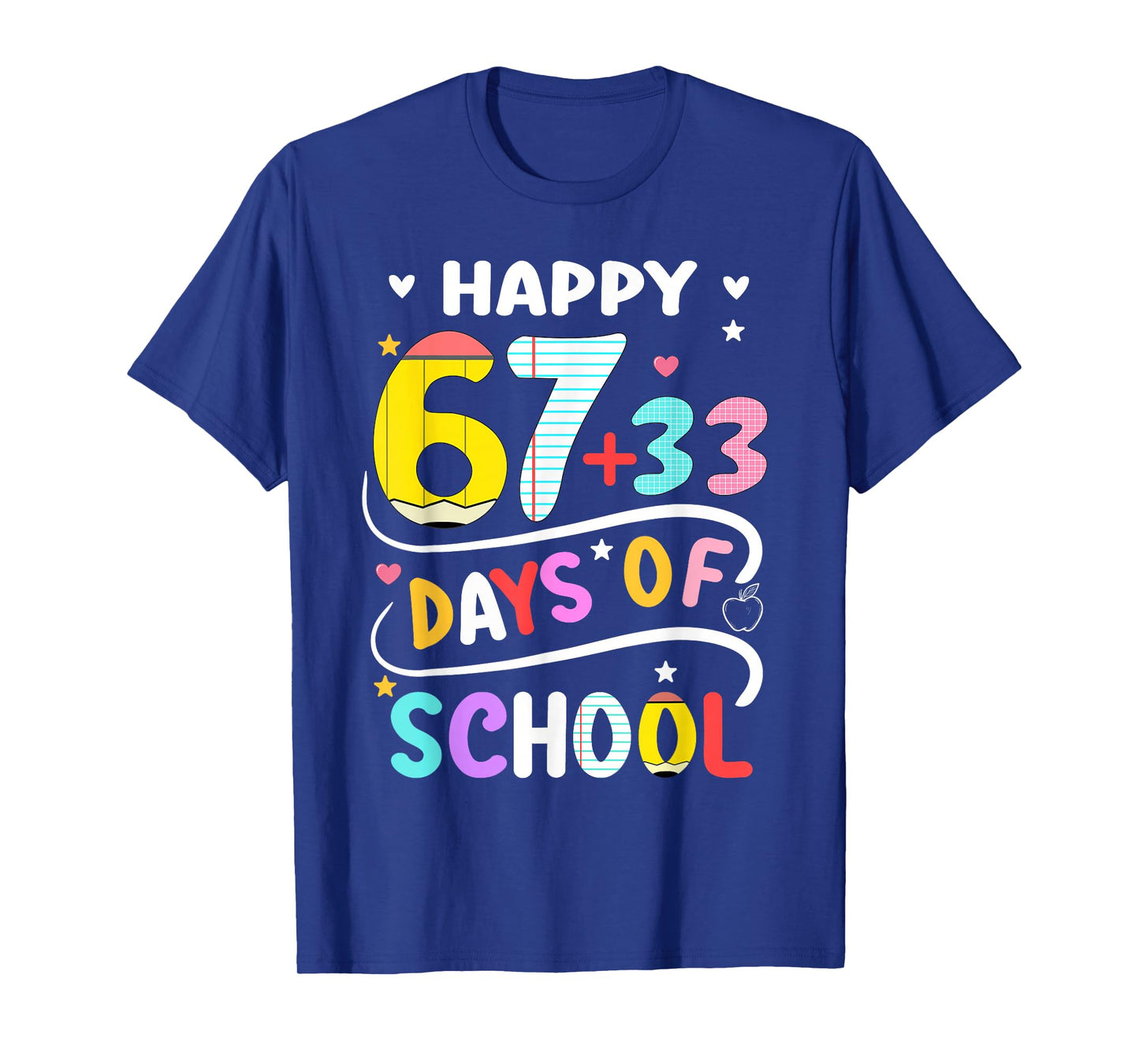 Happy 100 Days of School Smarter 67 Teacher Kids Boys Girls T-Shirt